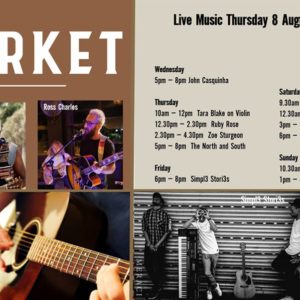 MUSIC @ THE MARKET – 8TH – 12TH JULY
