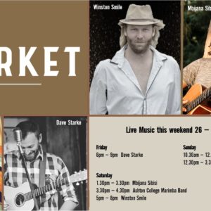 MUSIC @ THE MARKET – 26th APRIL – 28th APRIL