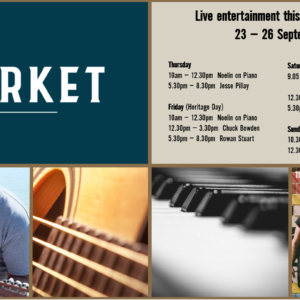 MUSIC @ THE MARKET – 23 – 26 SEPTEMBER MUSIC @ THE MARKET – 23 – 26 SEPTEMBER