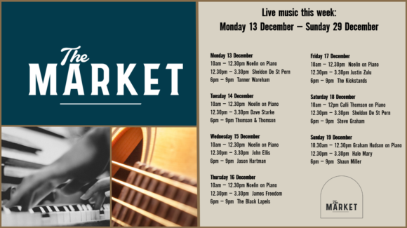 MUSIC @ THE MARKET – 13 – 19 DECEMBER